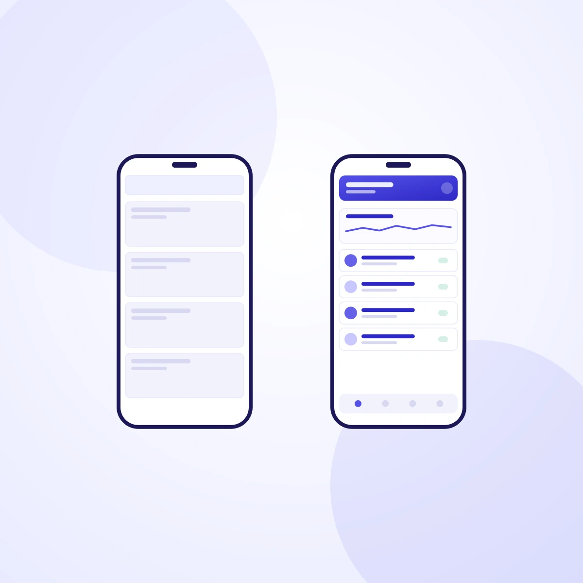 Illustration of how XpansionIT builds and runs Mobile UI/UX Design.